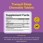 Natural Factors, Stress-Relax Tranquil Sleep Chewable, Supports the Full Sleep Cycle, 120 Count (Pack of 1)