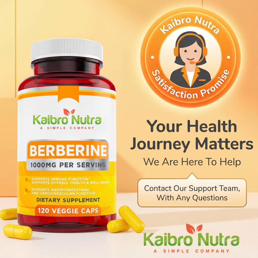 Kaibro Nutra Berberine HCL Supplement 1000mg | Immune System Support