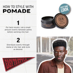 American Crew POMADE FOR HOLD AND SHINE 3 OZ for Men | Water-based pomade for sleek, slicked-back looks. Flexible alternative to styling gel. Medium hold, high shine.