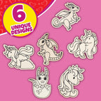Buy now Unicorn & Dragon Wood Painting Kits (24ct)- Perfect Goodie Bag Party Favors for Kids Birthday Party -Each has a Wood Craft, Paints, Brush & Sticker for Boys & Girls - Kids Multi-Item Party Favor Packs at indiglob india