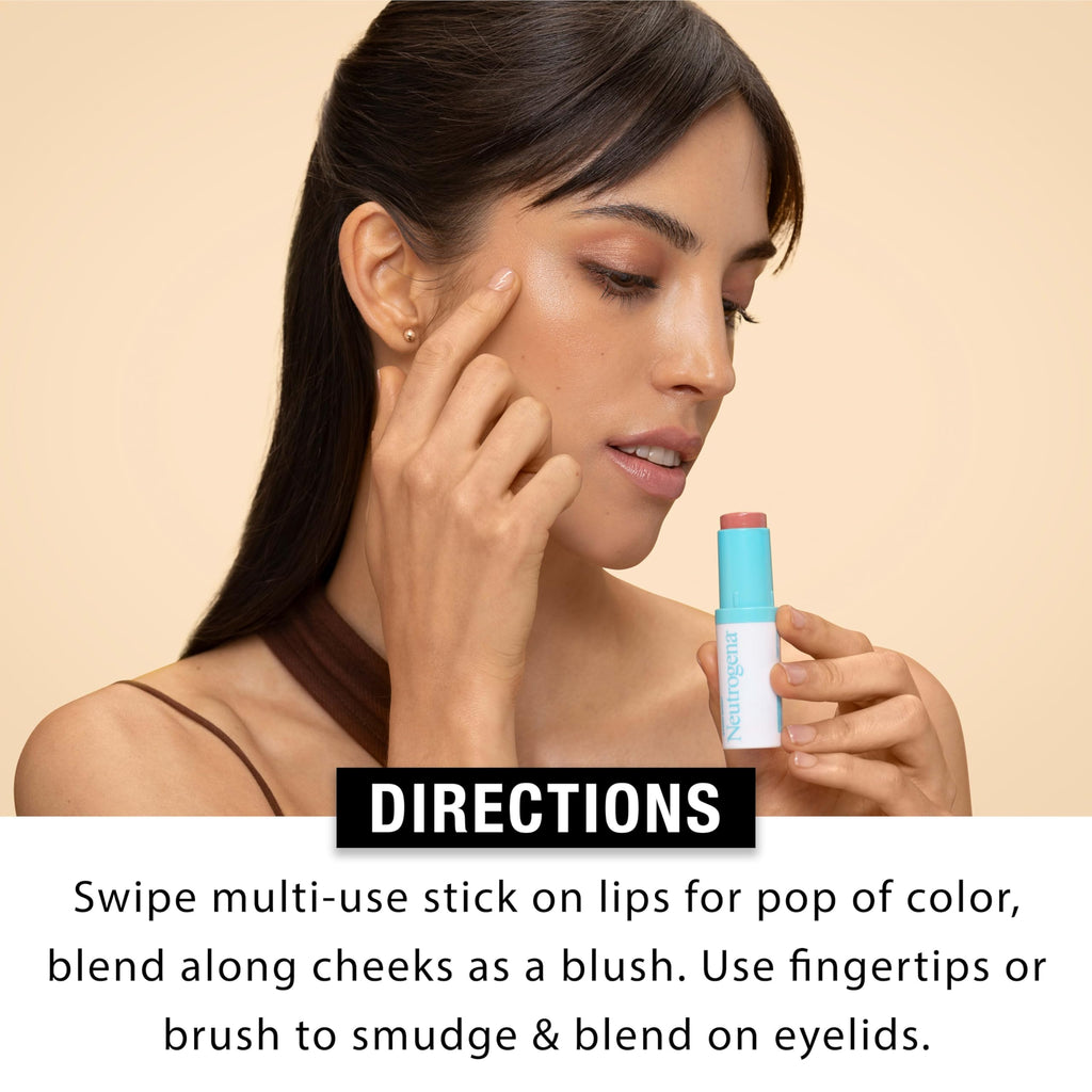 Buy now Neutrogena Hydro Boost Hydrating Multi-Use Makeup Stick with Hyaluronic Acid, Gentle Multi-Use Colored Makeup Balm to Brighten Lips, Cheeks & Eyes, Non-Comedogenic, Soft Pink, 0.26 oz at indiglob india