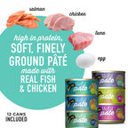 Tiki Cat Luau Pâté Wet Cat Food, Variety Pack, 2.8 oz. Cans (12 Count)