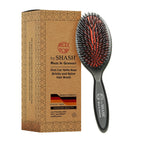 Since 1869 Hand Made In Germany - Nylon and 100% First Cut Boar Bristle Brush Suitable For Normal to Thick Hair - Gently Detangles, No Pulling or Split Ends - Softens Improves Texture, (Large)