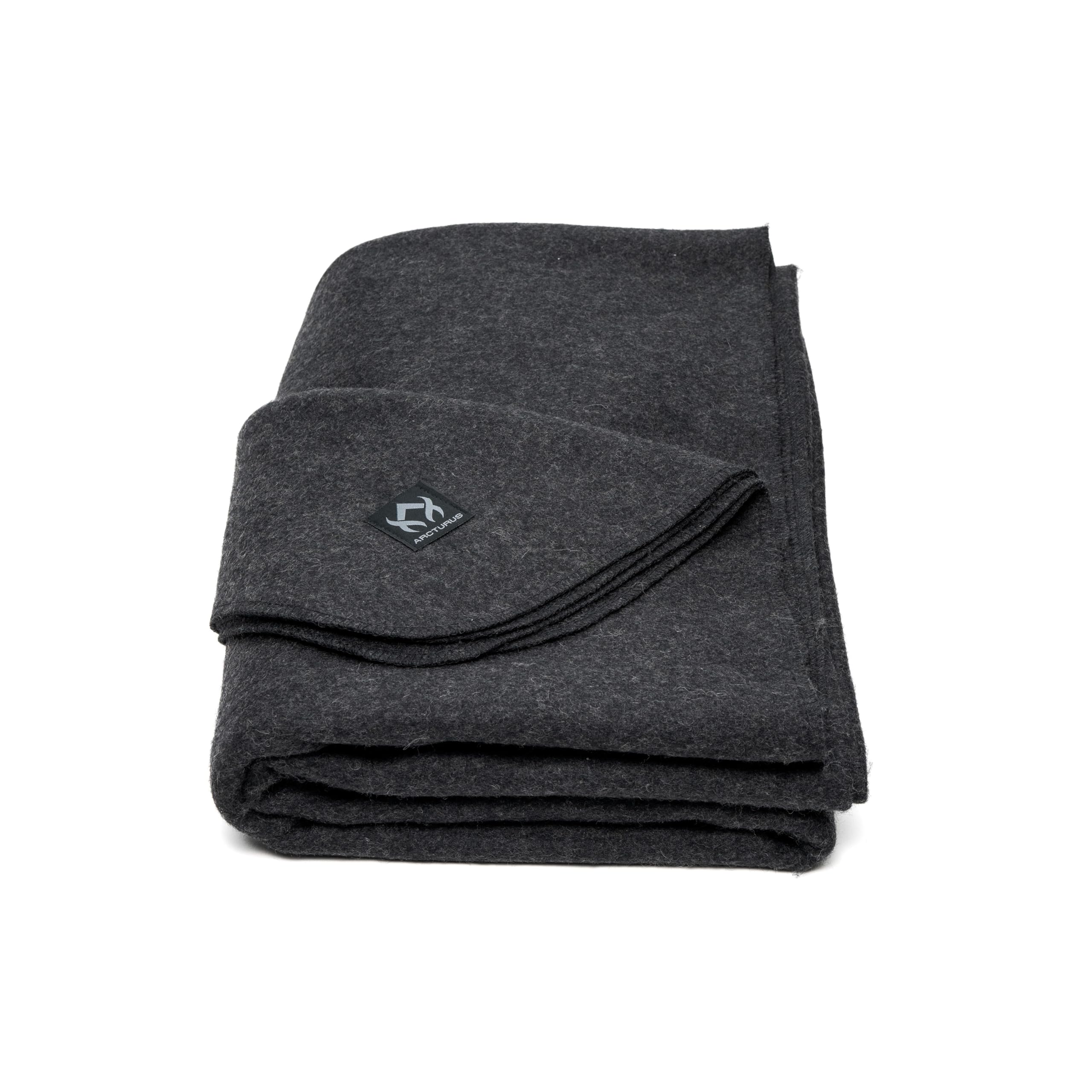 Buy now Arcturus Military Wool Blanket - Warm, Thick, Washable - Great for Outdoors, Camping, Stadium Blanket, Picnics, Travel - Car & Bushcraft Survival Kits Military Charcoal at indiglob india