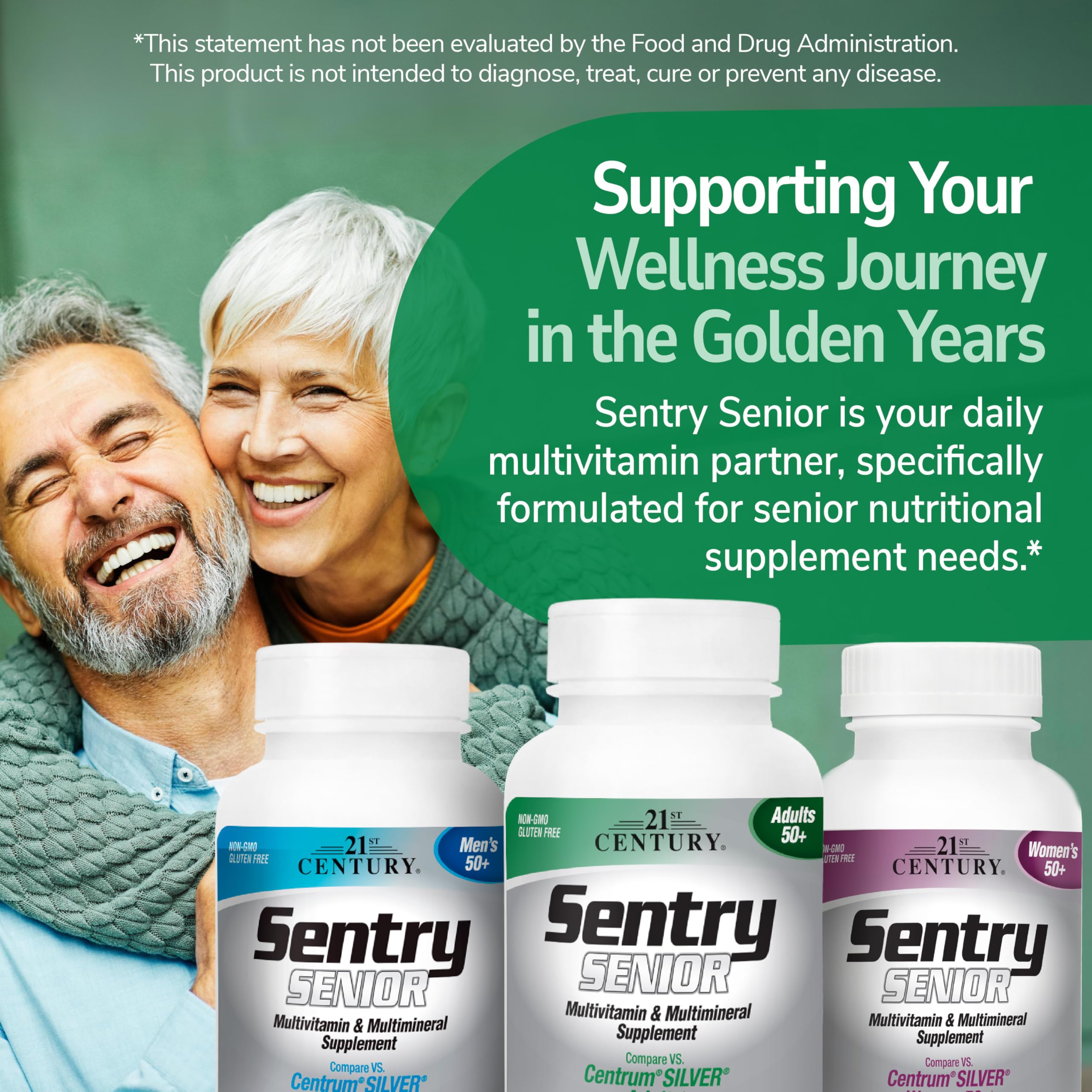 21st Century Sentry Senior Multivitamin, Adults 50+, 265 Tablets | Complete Daily Multivitamin & Multimineral, Compare VS. Centrum® SILVER Adults, Adults 50 Plus, Supports Heart, Eye