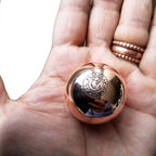 Buy now Pure Copper Ball, Bring Integrity and Clear Thinking with Natural Energy Meditation Dia Orb Sphare, Get Mental Agility Grounding Movement Therapy with Copper Orb - 2 pcs & 2 inches at indiglob india