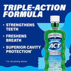Buy now ACT Anticavity Zero Alcohol Fluoride Mouthwash 18 fl. oz., With Accurate Dosing Cup, Mint at indiglob india
