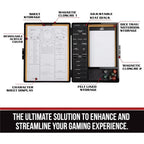 Buy now Monster Wooden Deluxe DND Stat Tracker Case- Compatible with Dungeons and Dragons- Record RPG Character Notes, Attacks, Abilities- Felt Dice Rolling Tray, Notebook, 50 Character Sheets for Gameplay at indiglob india