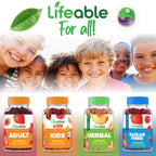 Iron Supplements for Kids | 10mg | with Vitamin C | Great Tasting Iron Gummies for Kids | Vegan Non GMO Kids Iron | for Immune Health and Iron Deficiency | 90 Gummies | Lifeable