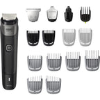 Buy now Philips Norelco Multigroom 5000 Series, All-in-One Trimmer and Hair Clipper, 18-Piece Men's Grooming Kit for Beard, Face, Hair, Body and Intimate Areas, No Blade Oil Needed, Model MG5910/49 Black MG5910 49 - 18 Pieces + No Blade Oil at indiglob india