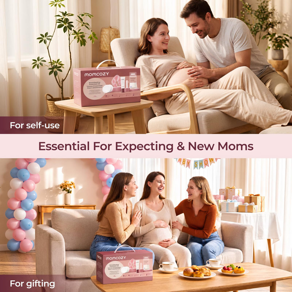 Momcozy 73PC Breastfeeding Essentials Kit,New Moms Postpartum Essentials
