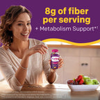 MiraFIBER Gummies, from The Makers of MiraLAX, 8g Per Serving, with B Vitamins, Metabolism Support, Gut Health for Men & Women, Prebiotic Fiber Gummies for Adults, Mixed Fruit Flavor 72Ct