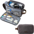 Buy now BAGSMART Toiletry Bag for Men, Canvas Travel Toiletry Organizer Dopp Kit Water-resistant Shaving Bag for Toiletries Accessories,Grey-Medium Medium Grey at indiglob india