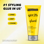 Got2B Glued Styling Spiking Hair Gel 2 - 6 oz tubes + 1 Travel 1.25 oz tube