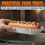 BURIUS Hot Dog Trays 50 Pcs, 8 In Disposable Paper Boats, Grease Resistant