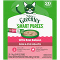 Greenies Feline Smart Purees Skin & Fur Health Lickable Cat Treats with Real Salmon, 0.49 oz. Tubes, 20 Count
