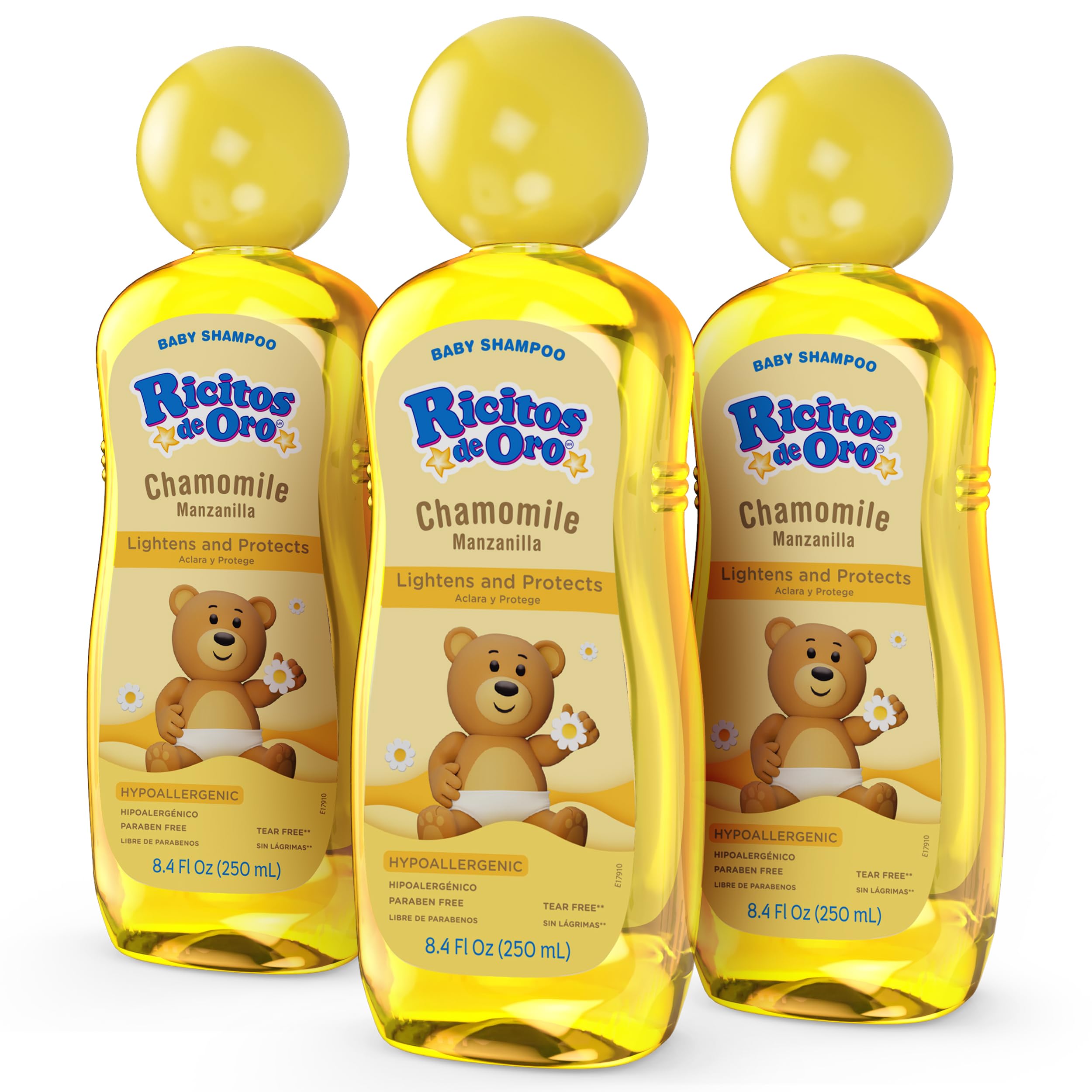 Ricitos de Oro Chamomile Baby Shampoo, Hypoallergenic Tear Free Baby Shampoo with Chamomille Extract; 8.4 Fl Oz
