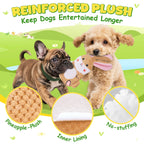 XIUGOAL Dog Toys to Keep Them Busy, 3 Pack No Stuffing Interactive Dog Toys with Crinkle, Squeaky Puppy Chew Toys for Small, Medium Breeds