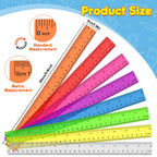 32 Pcs Clear Plastic Rulers, 12 Inch Transparent Rulers for Classroom