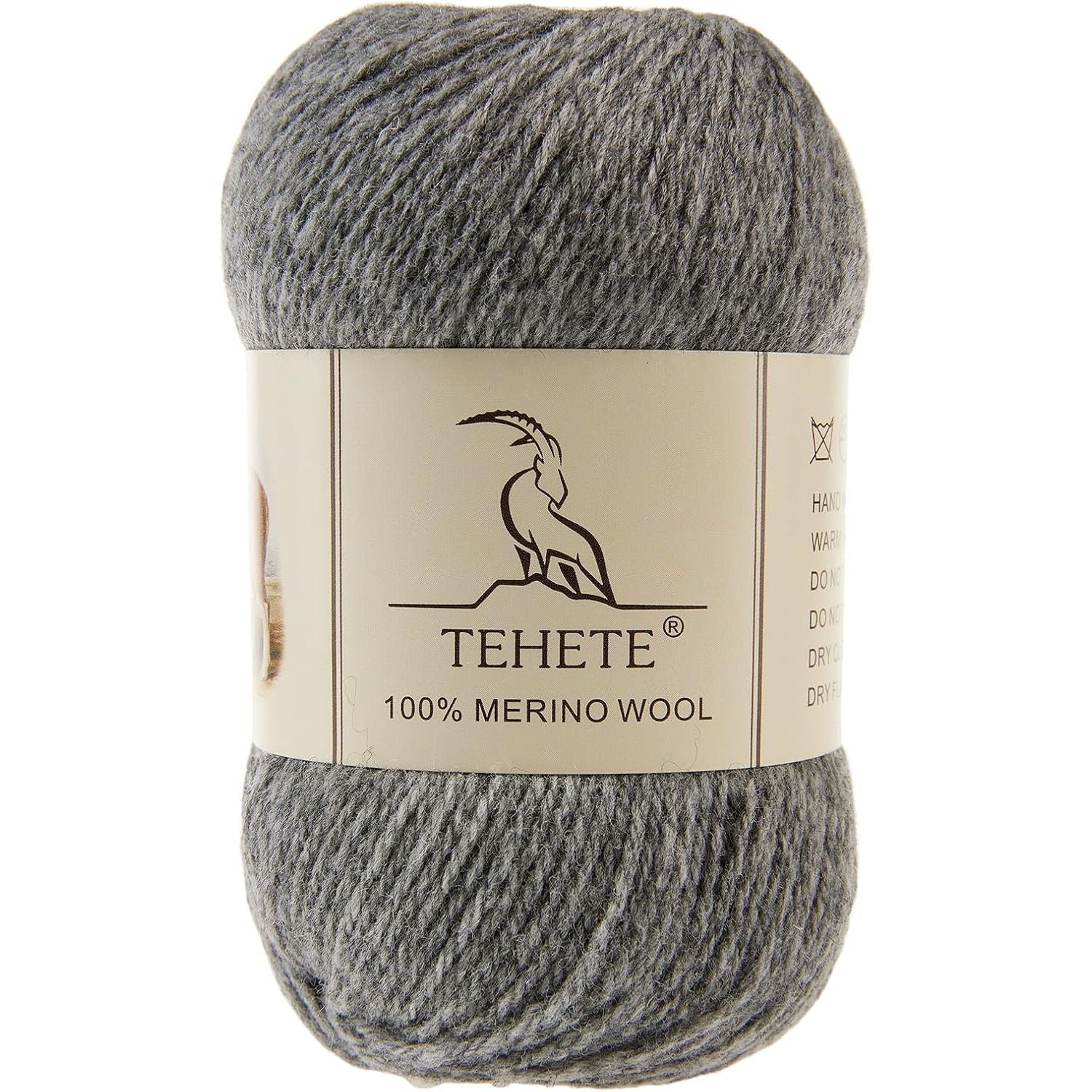 Buy now TEHETE 100% Merino Wool Yarn for Knitting 3-Ply Luxury Warm Soft Lightweight Crochet Yarn (Black) 1Ball Grey at indiglob india