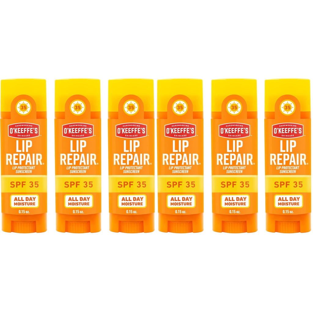 O'Keeffe's Lip Repair SPF 35 Balm, Moisturizer for Cracked, Dry Lips | Heals and Relieves, Long-Lasting Hydration, Contains Aloe, Hypoallergenic Formula