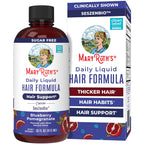 MARYRUTH'S Daily Liquid Hair Formula, Thicker, Stronger Hair in Women, 16oz | 500 mg SesZenBio™, 2,500 mcg Biotin, Vitamin C, Thicker, Stronger Hair, Hair, Skin, & Nail Health