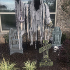FUNPENY Halloween Foam RIP Tombstones, 5 Pack 17" Headstone Decorations for Halloween Graveyard, Yard, Garden, Tombstone Decorations Outdoor