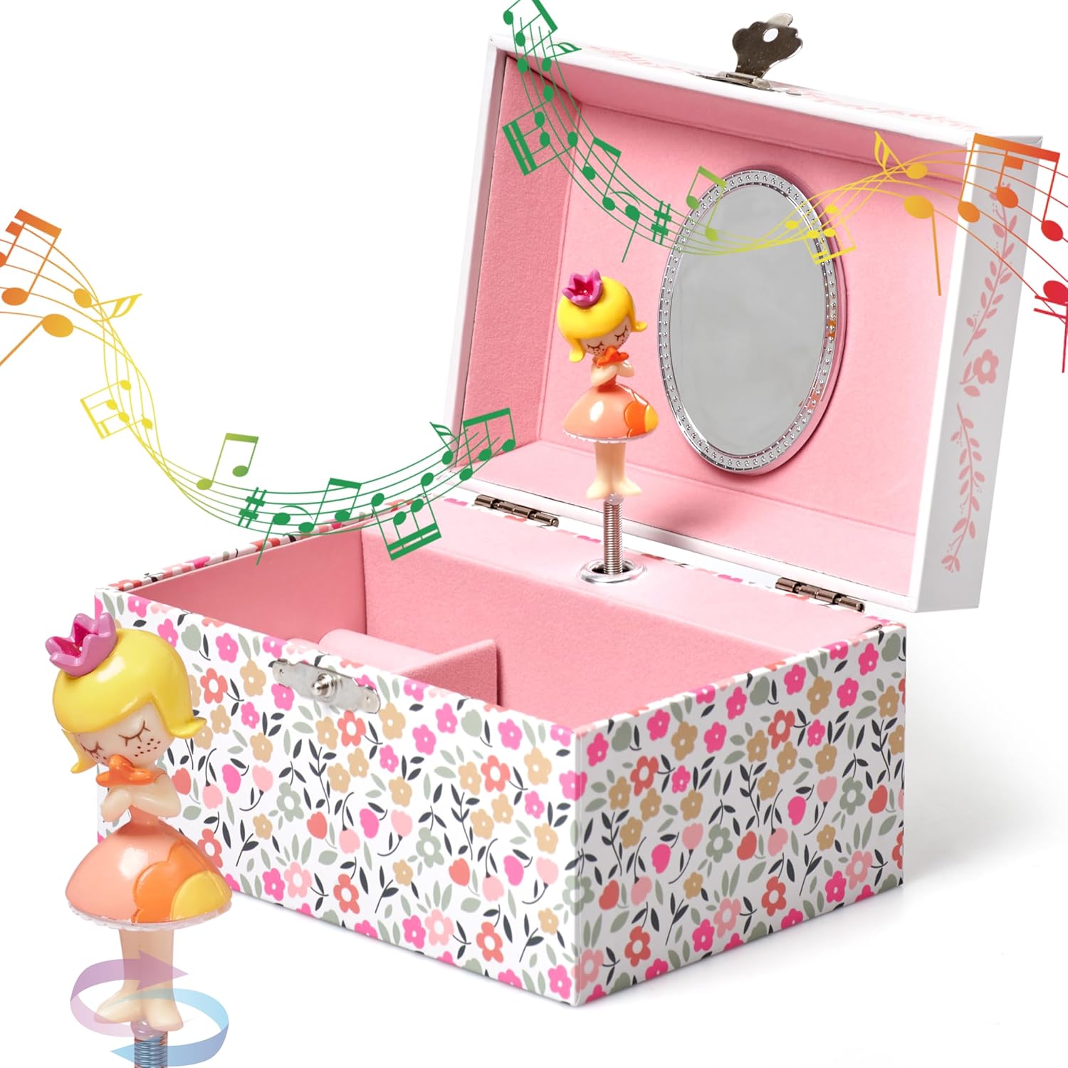 Buy now Jewelkeeper Musical Jewelry Box for Girls with Spinning Unicorn, Glitter Rainbow and Stars Design Music Box for Necklace, Earrings, and Accessories, Plays The Beautiful Dreamer Tune Princess (New Design) at indiglob india