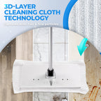 EASY TAP MOP Hands-Free Flat Floor Sweeper Mop - Compatible with Most Pads