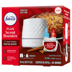 Febreze Plug Scent Booster Starter Kit, Oil Diffuser, Air Freshener Plug in, Continuous Scent, 2 Devices + 2 Baked Cinnamon Apple Refill