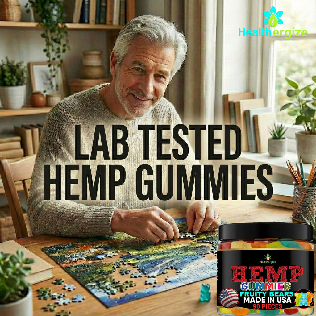Hemp Gummies for Sleep - Nighttime Support for Relax and Calm-Omega Hemp Oil Infused Gummy Bears, Peace and Focus-Natural Fruity Flavors Edibles-Made in USA-90 Bears