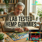 Hemp Gummies for Sleep - Nighttime Support for Relax and Calm-Omega Hemp Oil Infused Gummy Bears, Peace and Focus-Natural Fruity Flavors Edibles-Made in USA-90 Bears