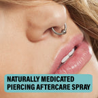 BASE LABORATORIES Piercing Aftercare Spray 4 oz, Saline Spray for Piercings | Ear Piercing Cleaner, Nose Piercing Spray, Saline Solution, Keloid Bump, Navel Care, Wound Wash, Belly Button Soak