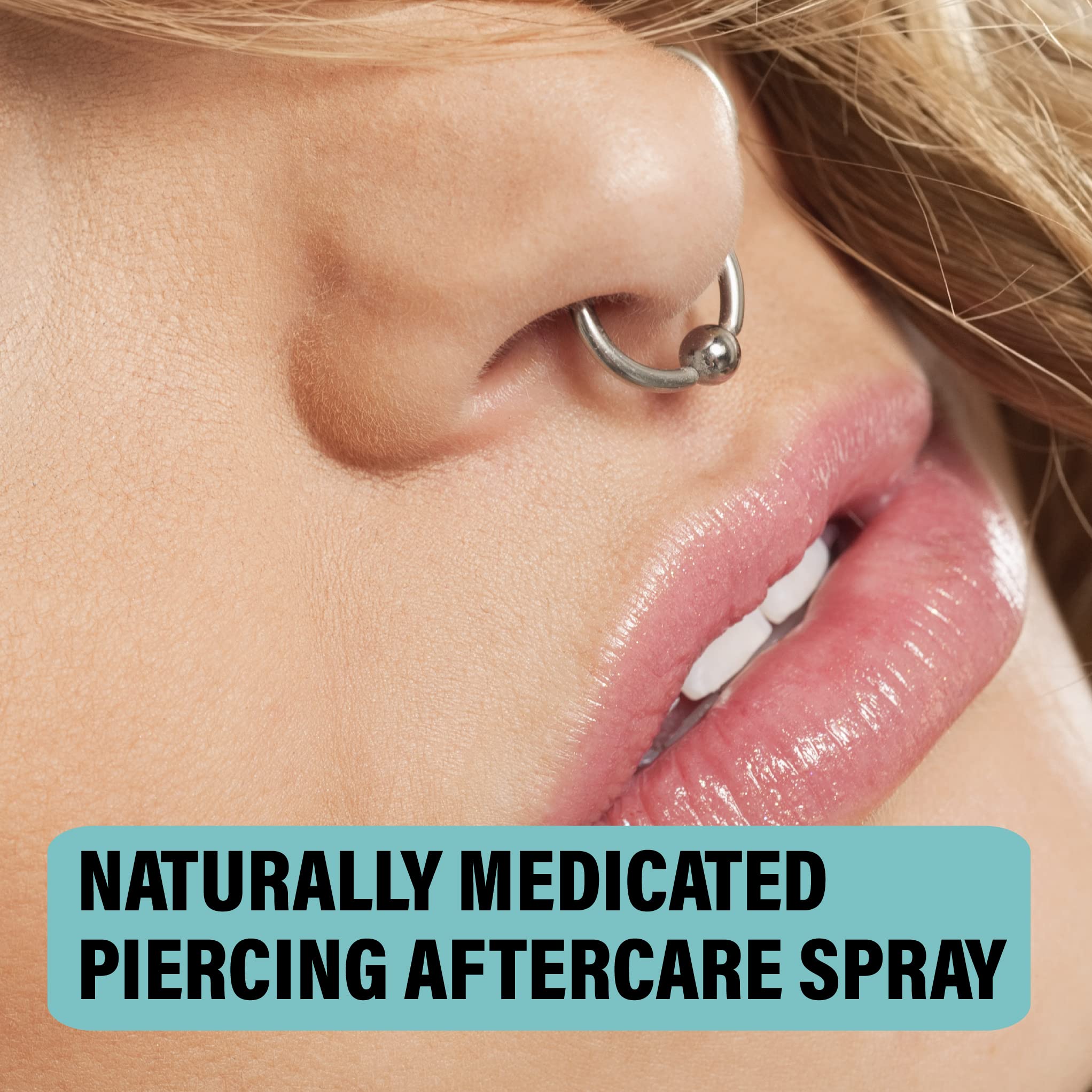 BASE LABORATORIES Piercing Aftercare Spray 4 oz, Saline Spray for Piercings | Ear Piercing Cleaner, Nose Piercing Spray, Saline Solution, Keloid Bump, Navel Care, Wound Wash, Belly Button Soak
