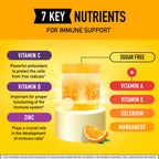 Airborne Immune Support Effervescent Tablets, Zesty Orange Flavor - 30ct with 1000mg Vitamin C + Vitamins A, D, E, Zinc, Selenium, Manganese & Herbal Blend - Sugar‑Free, Gluten‑Free
