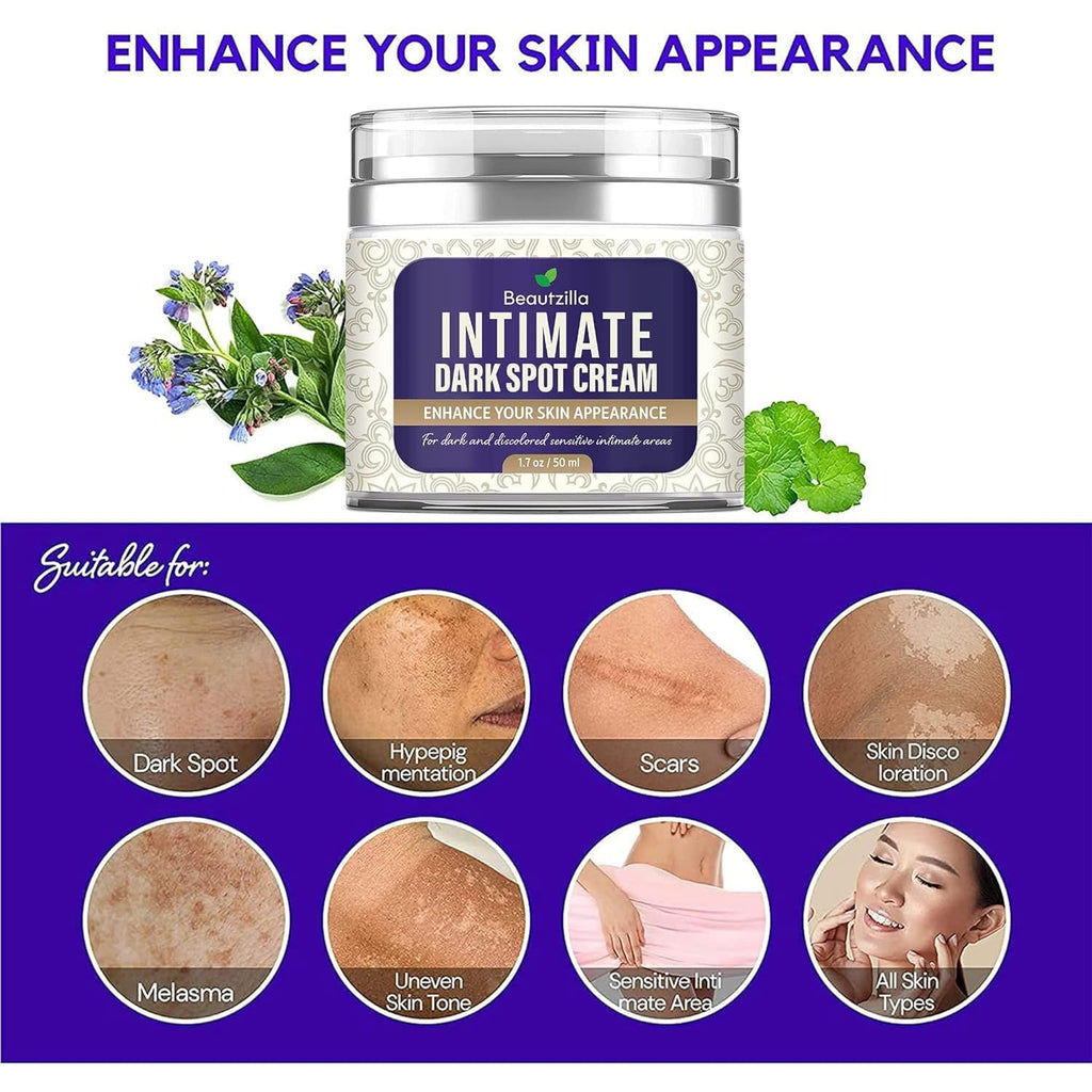 Buy now Beautzilla Intimate Area Dark Spot Corrector with Instant Results for Knees, Elbows, Underarms, and Thighs, White, 1.7 Fl Oz (Pack of 1) at indiglob india