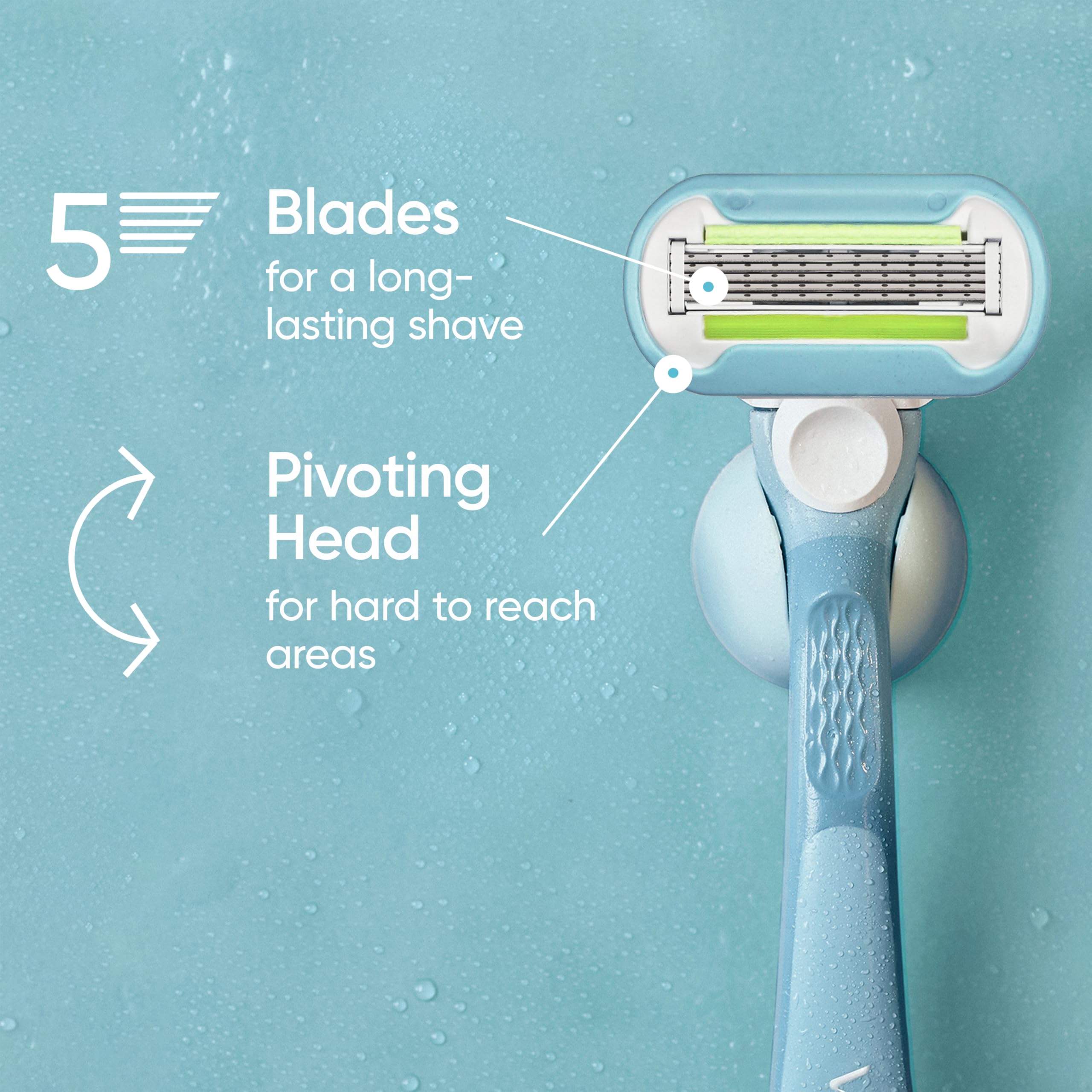 Gillette Venus Extra Smooth 4 count, plus Gillette Venus Extra Smooth Sensitive 2 count, 5-Bladed Women's Razor Blade Refills