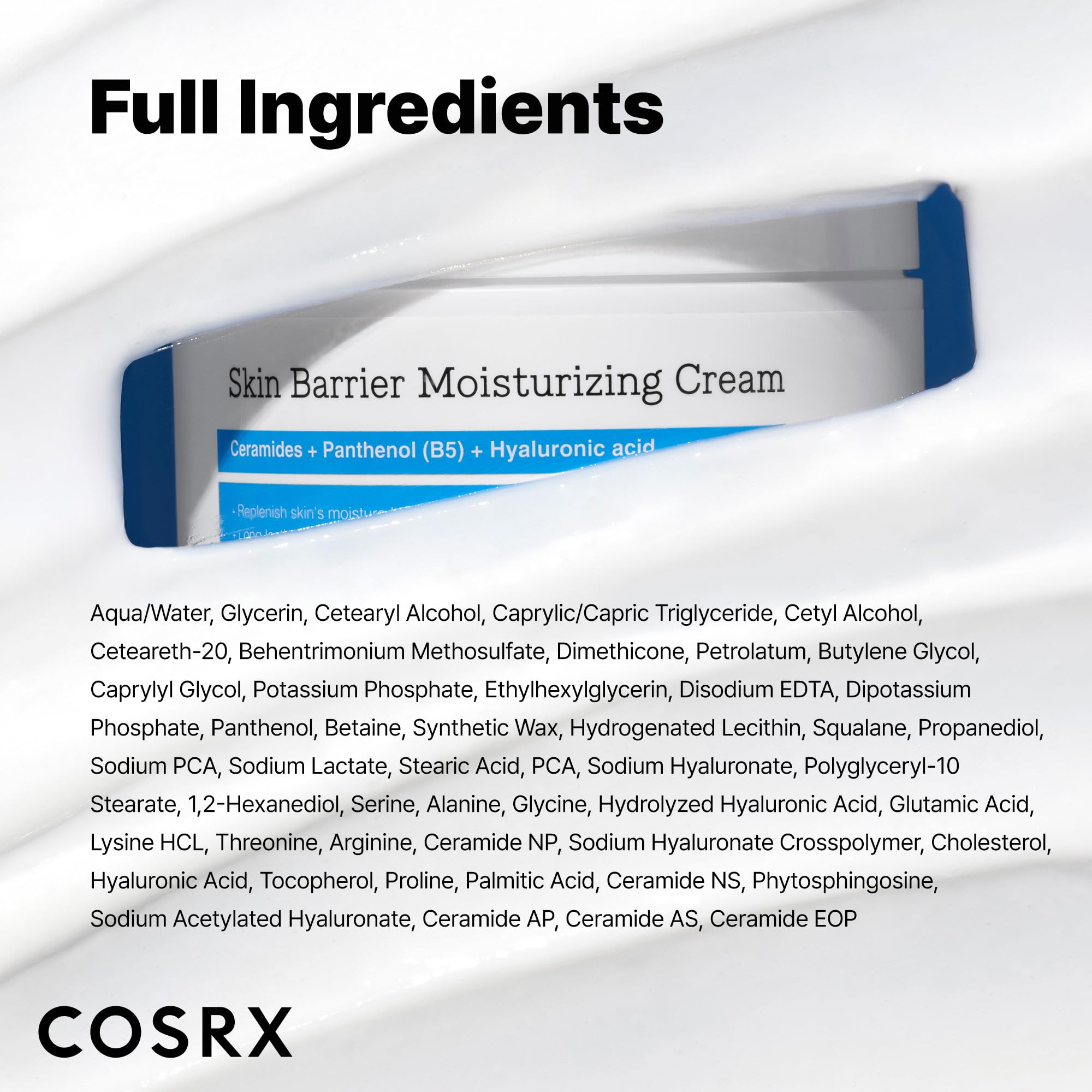 COSRX 100-Hour Hydration Ceramide Body Cream, Non-Greasy, 15.2 fl oz | Body Lotion for Dry to Extremely Dry Skin, Hyaluronic Acid, Skin Barrier Care, Unscented, Fast-Absorbing, Korean Skin Care