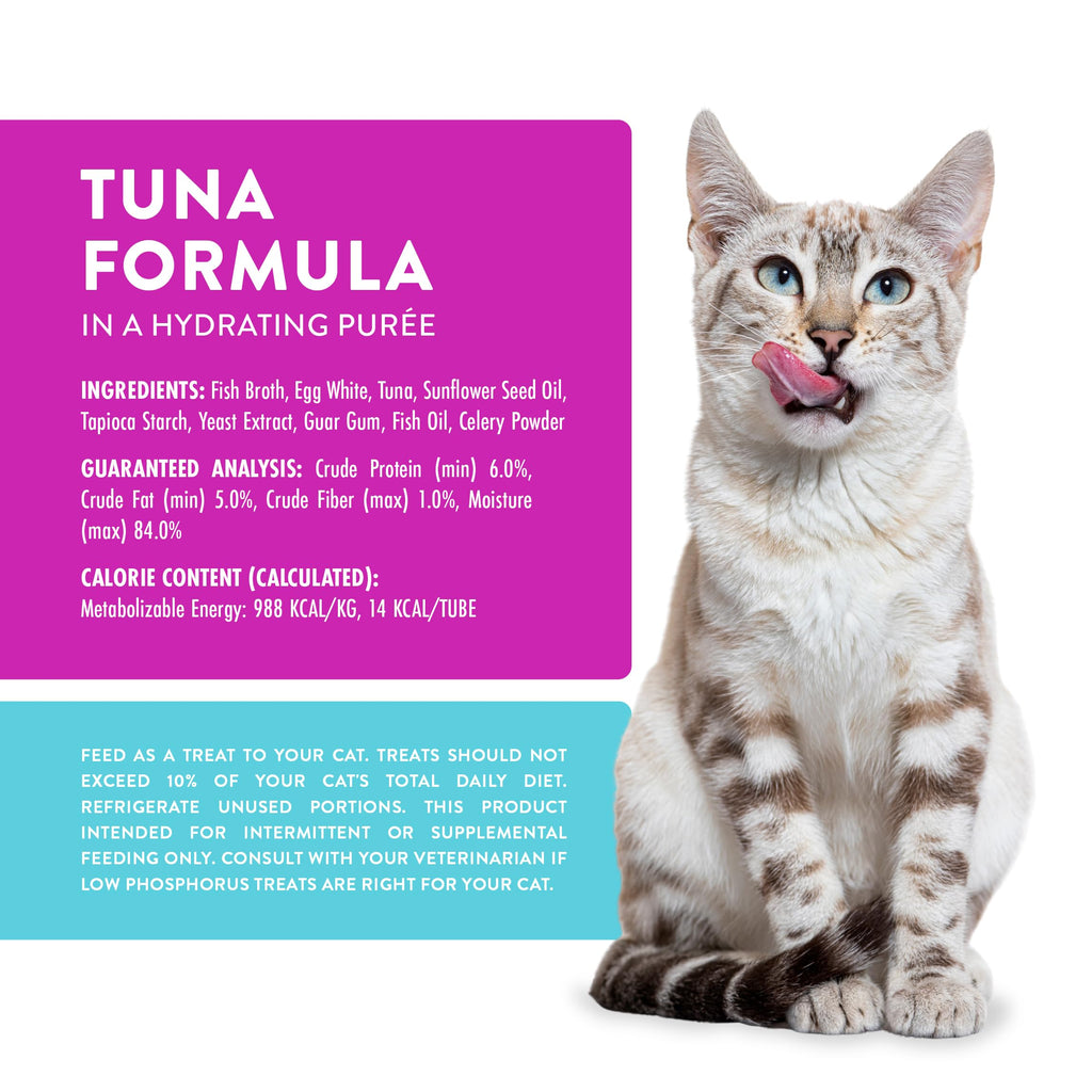 Weruva Wx Phos Focused, Tuna Formula Lickable Cat Treats, 0.5oz Tube, Pack of 5
