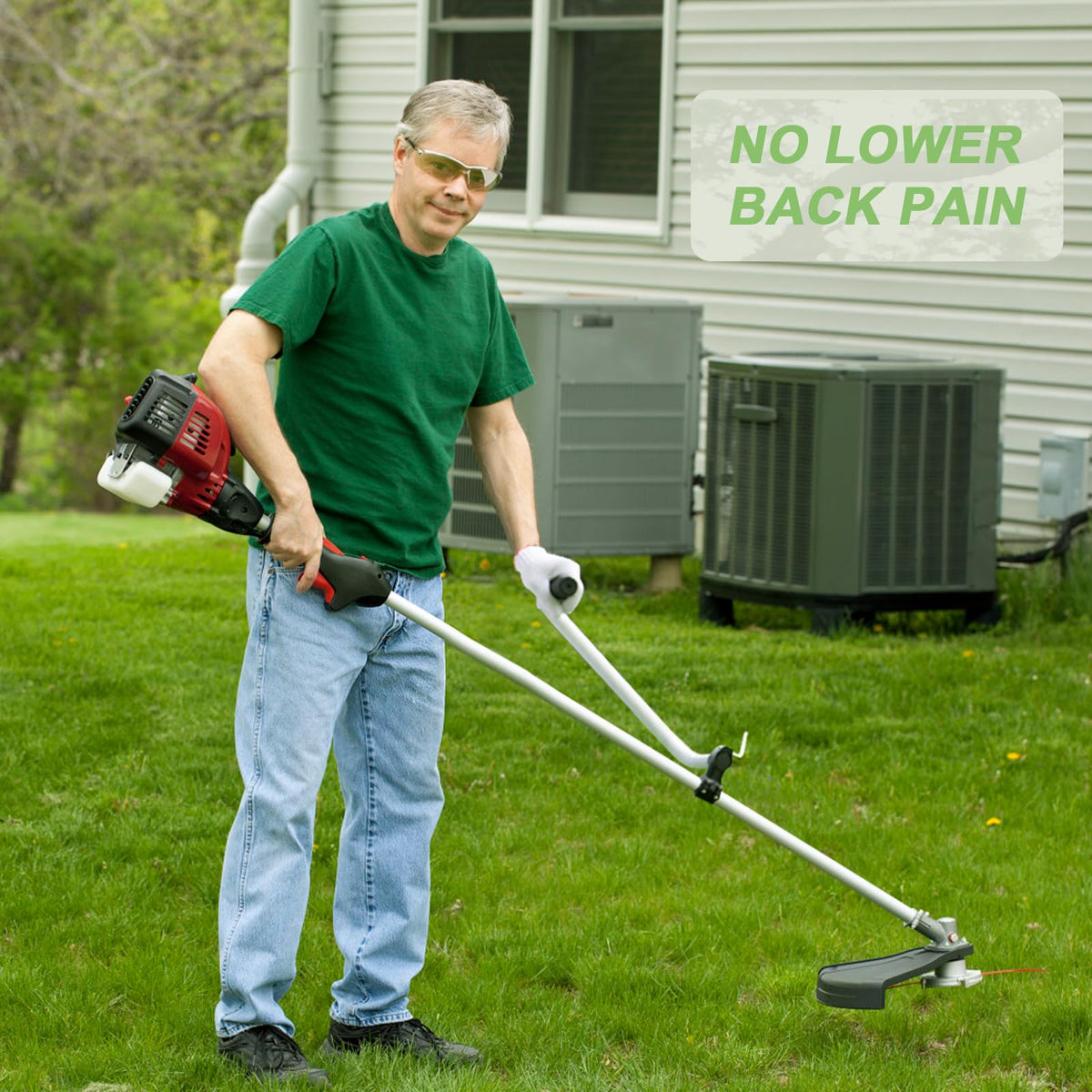 Weedeater Handle, Weedeater Handle Extension, Ergonomic Trimmer Handle Grip, String Trimmer Handle, Lawn Trimmer Handle Grip, Extension for Trimming, Lawn Care and Landscaping 17.7IN