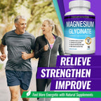 Magnesium Glycinate 525mg - High Absorption Chelated Magnesium Supplement Made with Pure Magnesium Glycinate - Supports Muscles, Sleep, Cramps, Recovery Bisglycinate Complex Vegan Non-GMO 90 Capsules