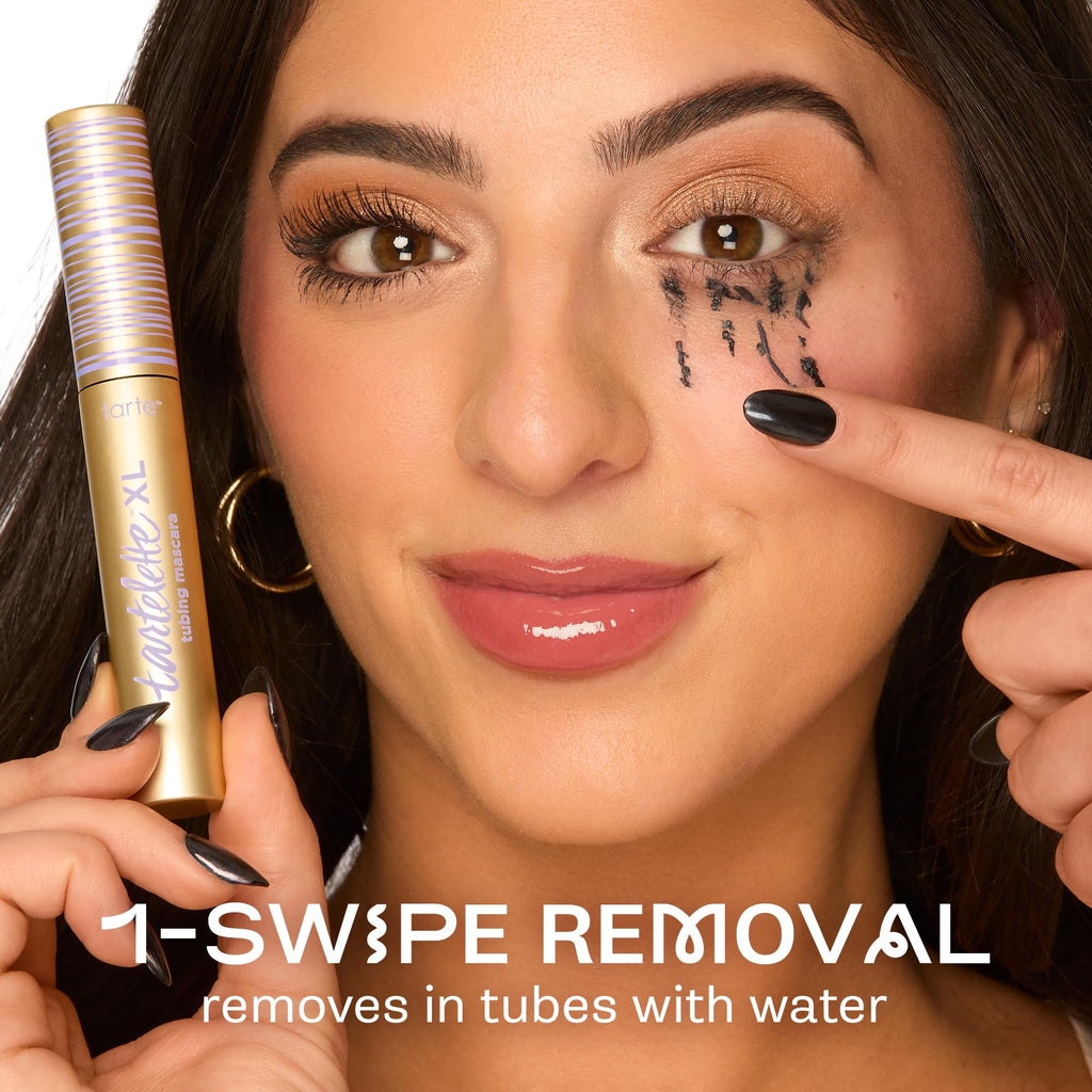 tarte tartelette XL tubing mascara – Lash Extensions in a Tube with Peptide, Extra-Bold Buildable Lifted Length & Volume, Smudge-Proof Longwear, Easy-to-Remove, Vegan & Cruelty-Free