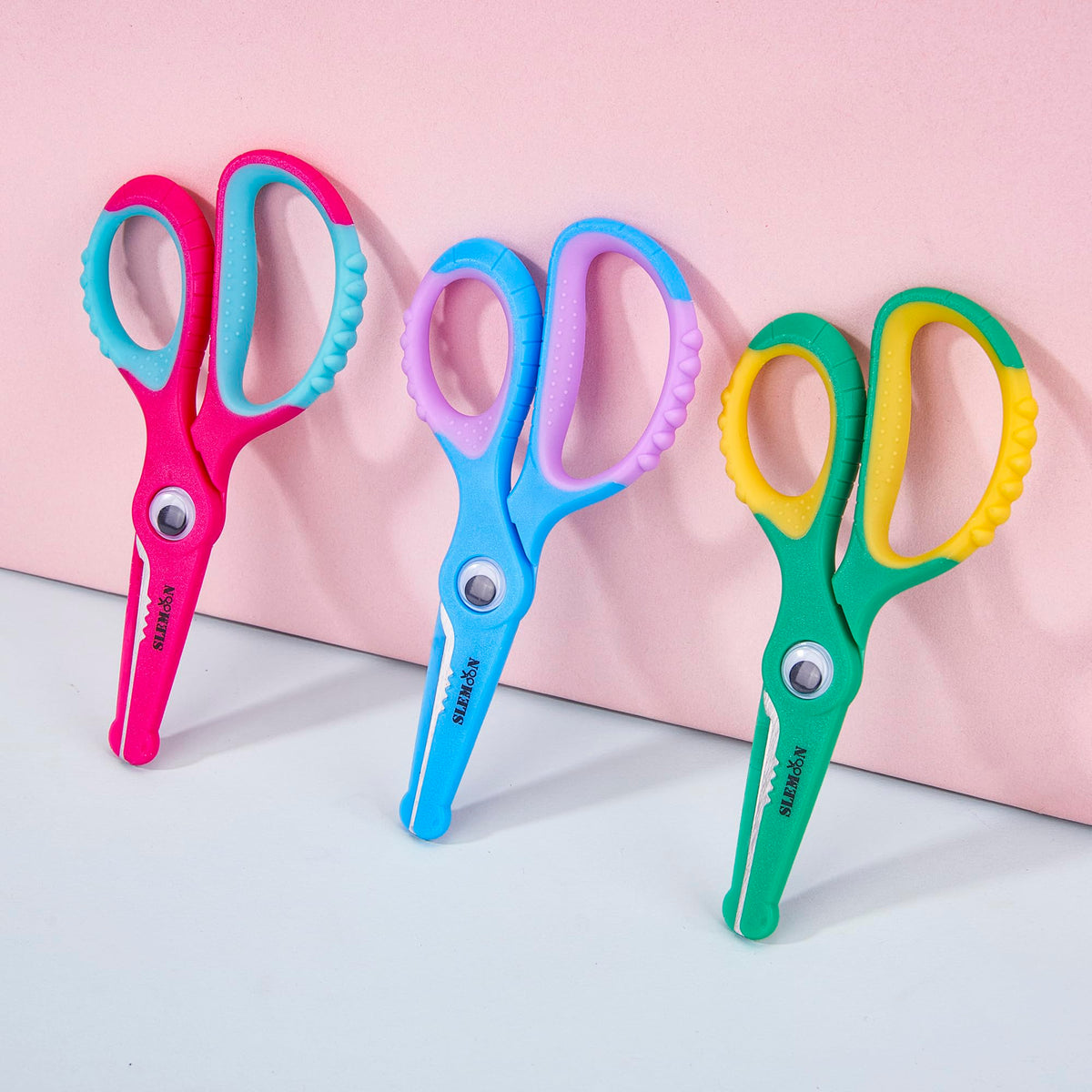 Kids Scissors 5.5 Inch,Blunt Tip Toddler Safety Scissors,3 Pack