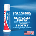 Dynamo Delay Desensitizing Spray for Men to Help You Last Longer in Bed - Reduces Oversensitivity, Prolong Climax for Him, Metered Dose, 0.75 Fl Oz
