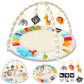 URMYWO Baby Play Gym Mat Tummy Time Mat with 5 Sensory Toys for 0-18 Months