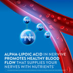 Nervive Nerve Relief, Occasional Nerve Discomfort II, Nerve Relief, Starts Working in 7 Days, Stabbing, Burning, Alpha Lipoic Acid, B Vitamins, Turmeric, Ginger, Supplement, 60 Tablets
