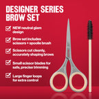 Buy now Revlon Designer Series Brow Set, Trimming and Shaping Eyebrow Kit with Scissors and Spoolie Brush, Easy to Use at Home or on The Go, 1 Count at indiglob india