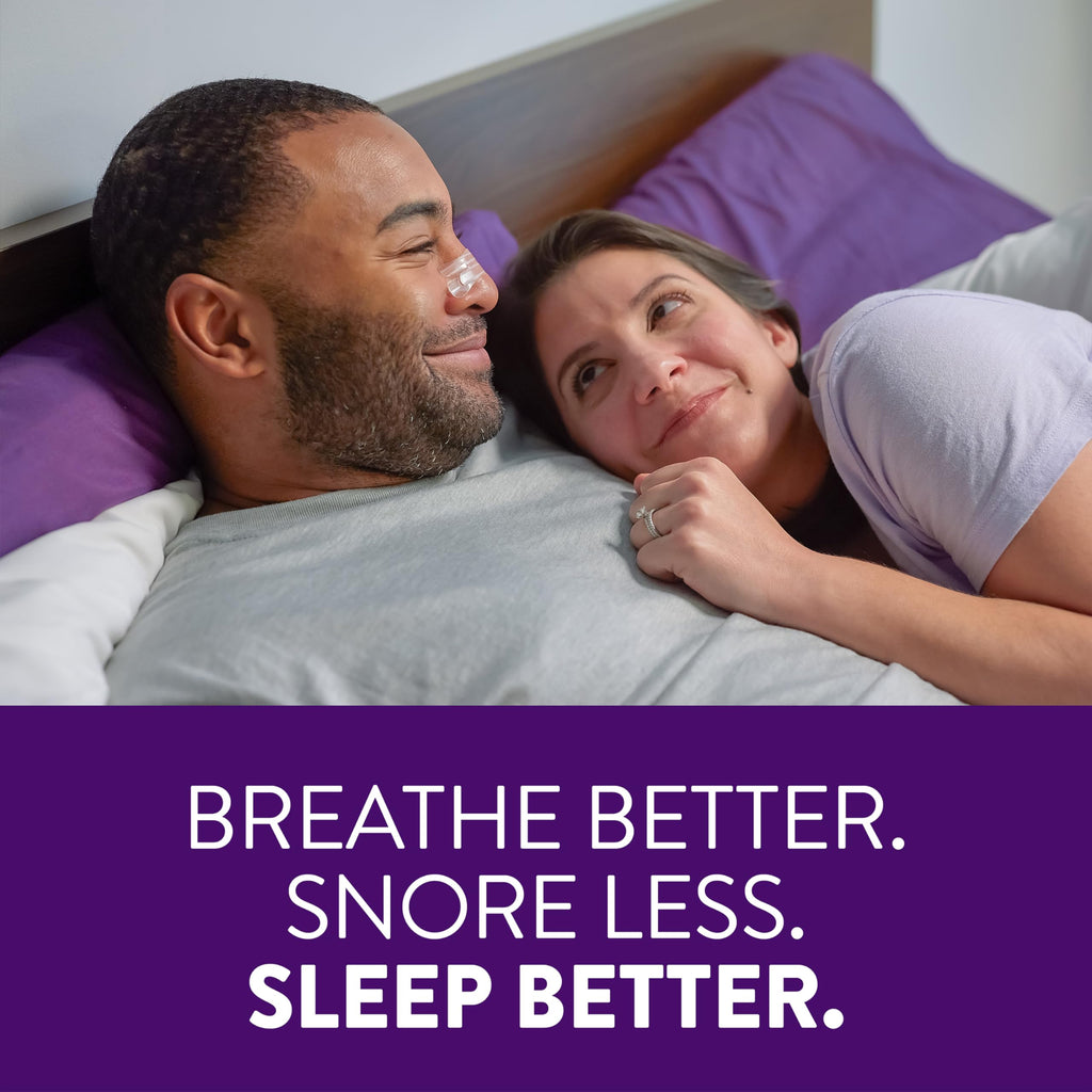 ZzzQuil Sleep Nasal Strips, Clear Nasal Strips, Snoring Relief from Nasal Congestion, Works Instantly, Reduces Nasal Congestion for Less Snoring and Better Sleep, Drug Free, 52 Nasal Strips