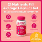 SmartyPants Women's Multivitamin Gummies, Omega 3 (DHA/EPA), Methylfolate, CoQ10, Vitamin D3, C, Vitamin B12, B6, A, K & Zinc, Inositol, Gluten Free, 120 Count (40 Day Supply)