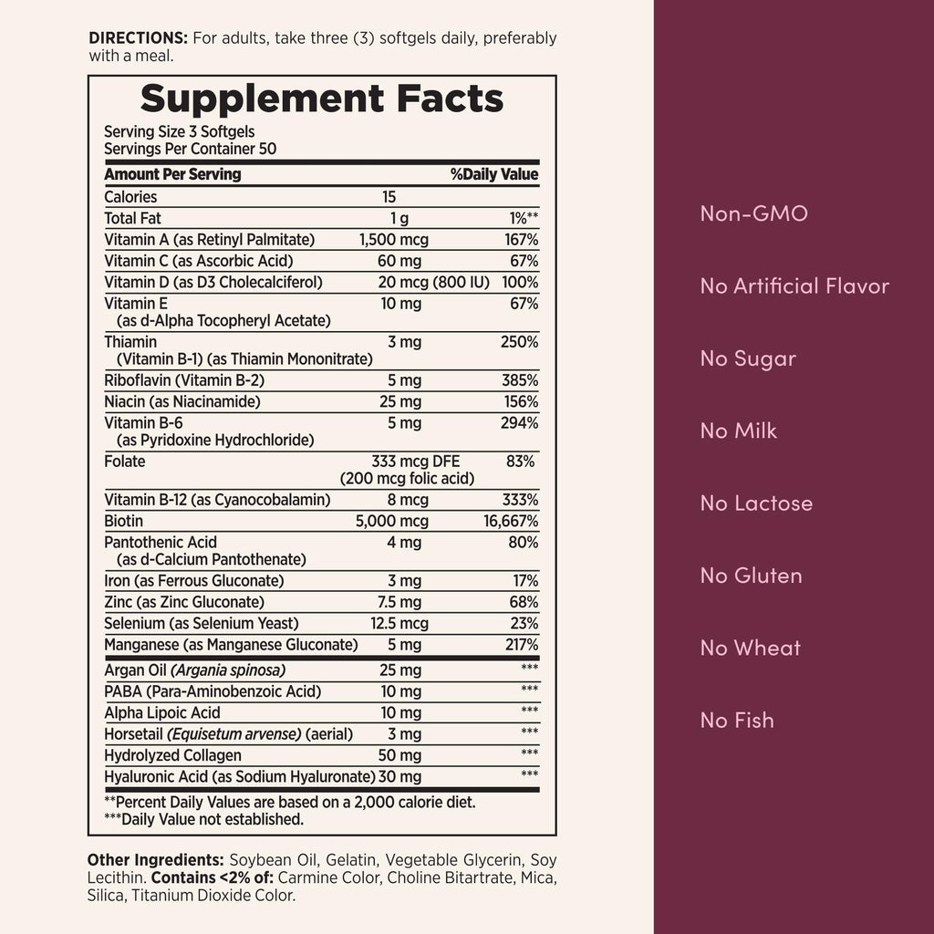 Nature's Bounty Advanced Hair, Skin & Nails, 150 Rapid Release Softgels
